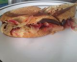 Foto del paso 16 de la receta: 😜😛Vegetales Asados entre dos panes... 🍞🍆🥒🌰🧀🥪