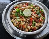 A picture of step 7 of Whole Green Moong sprouts vegetables salad.