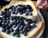 Une image de l'étape 3 de Tarte myrtilles et miel.