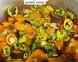 A picture of step 4 of Aubergine and potato curry:(Aloo Baingan).