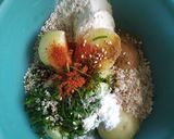 A picture of step 1 of Aloo tikki with Mint Buttermilk.