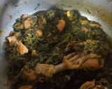 A picture of step 3 of Chicken methi.