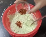 A picture of step 4 of Walnut Green Mayo Dip.