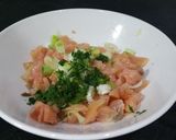 A picture of step 4 of Smoked salmon tartar - celebration starter.