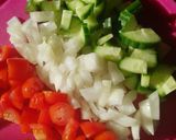 A picture of step 1 of Minty yoghurt salad.