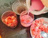 A picture of step 2 of Muhabbat sharbat with chia seed 😋 🍉🍉.