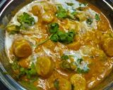 A picture of step 2 of Gatta curry Rajasthani gatte curry.