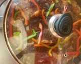 A picture of step 9 of Cabbage fish with capsicum.