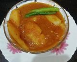 A picture of step 5 of Rasedar Potato in tomato puree.