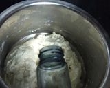 A picture of step 1 of Dahi Bhalle Dahi Wada.