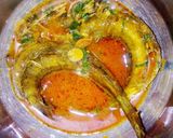 A picture of step 5 of Ogbono soup.
