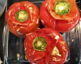 Foto do passo 3 de Pimentos recheados com legumes salteados