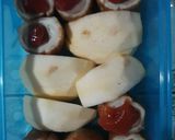 Foto langkah ke 6 dari resep Roti Tawar Goreng Isi Sosis Toping Abon.