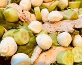 A picture of step 2 of Pearl Mozzarella Chicken Salad.