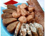 Foto langkah ke 4 dari resep Bakso Tiram + Tahu Gulung Vegan Handmade.