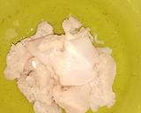 A picture of step 3 of Chicken Malai boti creamy floral pizza in pateela.
