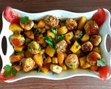 عکس مرحله 2 از دستور خوراک سیب زمینی و مرغ به سبک ترکی