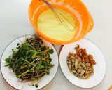 Hình bước làm 1 của món Bánh xèo rau mầm củ cải đỏ