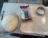 A picture of step 3 of Overnight English (or American) Sourdough Muffins. So Easy and So Delicious. - Enjoy.