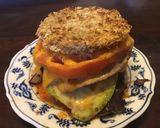 A picture of step 2 of California Farm Veg Eggplant Cheese Burger.