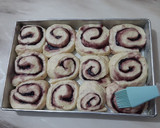 Foto langkah ke 6 dari resep Blueberry Rolls (eggless, metode autolisis).