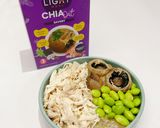 Foto langkah ke 3 dari resep Sarapan Diet : Bubur Ayam Chia Seed Oatmeal (196 kkal).