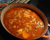 A picture of step 3 of Lamb curry.