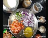 A picture of step 1 of Sev bhaji.
