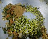 A picture of step 5 of Mung sprout and methi pulao.