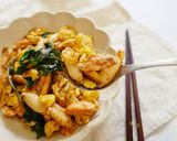 不難的「沙茶蟹肉炒蛋」簡單下飯菜。的食譜步驟6照片