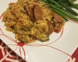 A picture of step 7 of Jambalaya.