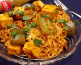 चिल्ली पनीर मैगी (chilli paneer maggi recipe in Hindi) रेसिपी चरण 5 फोटो