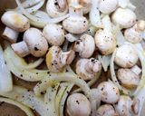 A picture of step 1 of Sautèed Mushrooms & Onion. 😁.