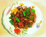 Hình bước làm 6 của món Hoa Thiên Lý xào thịt Bò