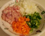 A picture of step 1 of Japanese Style Ketchup Chicken Rice.