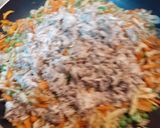 A picture of step 1 of Chicken Spring filling.