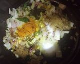 A picture of step 4 of Pigeon peas pulav (in pressure cooker).