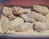 A picture of step 3 of Crispy Chicken Wings with Flour and Breadcrumbs in Air Fryer.