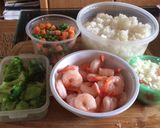 A picture of step 1 of Shrimp fried Rice with vegetable.
