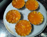 A picture of step 4 of Custard powder halwa with roasted sesame seeds.