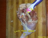صورة لخطوة 5 من وصفة طريقة اخلاء اوراك الدجاج بالخطوات لعمل الحمام الكداب