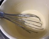 Une image de l'étape 4 de Flan pâtissier à la compote de prunes et pêches.