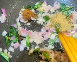 A picture of step 2 of Curry Patta Chicken (Chicken with curry leaves).