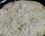 A picture of step 2 of Masala Oats chilla.