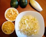Pas rețetă Salată de andive, avocado, boabe de porumb dulce și brânză 1 fotografie