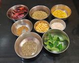 A picture of step 1 of Samber Powder / Masala.