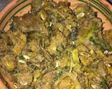 A picture of step 10 of Karele gosht.