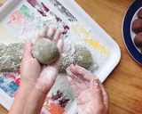 Hình bước làm 9 của món 💚 Bánh Mochi Trà Xanh Nhân Đậu Đỏ Bọc Kem Sữa (Matcha Cream Daifuku)