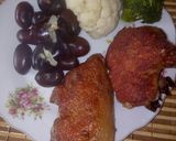 Foto del paso 5 de la receta: Cuy dorado con pan de árbol y ensalada