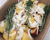 A picture of step 1 of Summer Salmon Traybake.